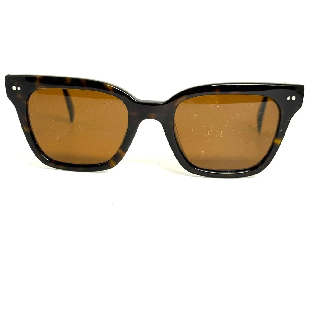 Warby Parker Beale Sunglasses Dark Tortoise Square Frame 51-20-145 Brown Lens